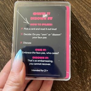 Own it or Disown it Card Game